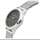 Calvin Klein Minimal Grey Dial Silver Mesh Bracelet Watch for Women - K3M23124