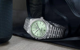 Breitling Chronomat Automatic 36 Diamonds Green Dial Two Tone Steel Strap Watch for Women - A10380591L1A1