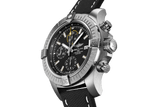 Breitling Avenger Chronograph 45mm Black Dial Black Leather Strap Watch for Men - A13317101B1X1