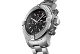 Breitling Super Avenger Chronograph 48 Black Dial Silver Steel Strap Watch for Men - A13375101B1A1