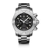 Breitling Avenger Chronograph 43 Black Dial Silver Steel Strap Watch for Men - A13385101B1A1