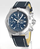 Breitling Avenger Chronograph 43 Blue Dial Blue Nylon Strap Watch for Men - A13385101C1X1