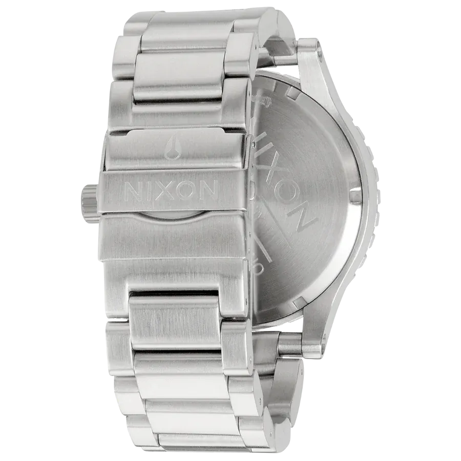 Nixon 51-30 Chrono Black Dial Silver Steel Strap Watch for Men - A083-000