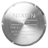 Nixon 51-30 Chrono Black Dial Silver Steel Strap Watch for Men - A083-000