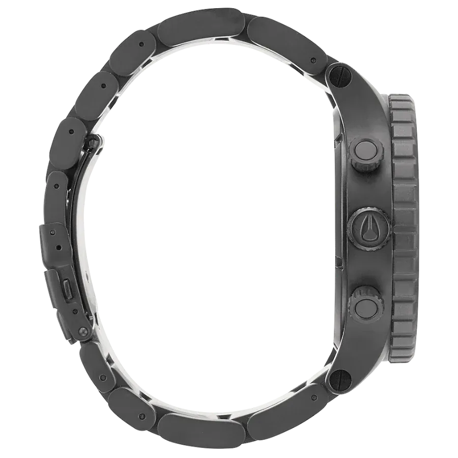 Nixon 51-30 Chrono Gunmetal Dial Gunmetal Steel Strap Watch for Men - A083-632
