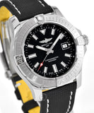 Breitling Avenger Automatic 43mm Black Dial Black Nylon Strap Watch for Men - A17318101B1X2