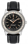 Breitling Navitimer 1 Automatic 41mm Black Dial Black Leather Strap Mens Watch - A17326211B1P1