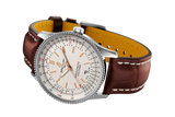 Breitling Navitimer Automatic 41 White Dial Brown Leather Strap Watch for Men - A17326211G1P2