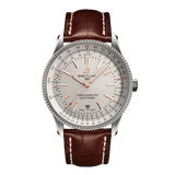 Breitling Navitimer 1 Automatic 41mm White Dial Brown Leather Strap Mens Watch - U17326241G1P2