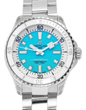 Breitling Superocean Automatic 36 Turquoise Dial Silver Steel Strap Watch for Men - A17377211C1A1