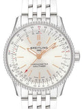 Breitling Navitimer Automatic 35 White Dial Silver Steel Strap Watch for Men - A17395F41G1A1