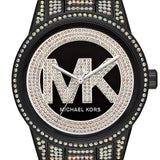 Michael Kors Ritz Crystals Black Dial Two Tone Steel Strap Watch for Women - MK6733