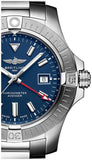 Breitling Avenger Automatic GMT 45 Blue Dial Silver Steel Strap Watch for Men - A32395101C1A1