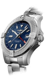 Breitling Avenger Automatic GMT 45 Blue Dial Silver Steel Strap Watch for Men - A32395101C1A1