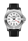 Breitling Avenger Automatic GMT 43 White Dial Black Nylon Strap Watch for Men - A32397101A1X1