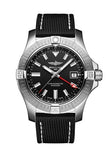 Breitling Avenger Automatic GMT 43 Black Dial Black Nylon Strap Watch for Men - A32397101B1X1