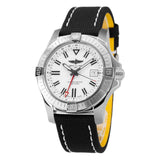 Breitling Avenger Automatic GMT 43 White Dial Black Nylon Strap Watch for Men - A32397101A1X1