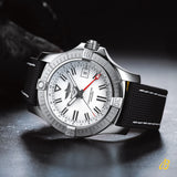 Breitling Avenger Automatic GMT 43 White Dial Black Nylon Strap Watch for Men - A32397101A1X1