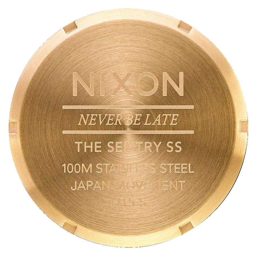 Nixon Sentry Gold Dial Gold Steel Strap Watch for Men - A356-502