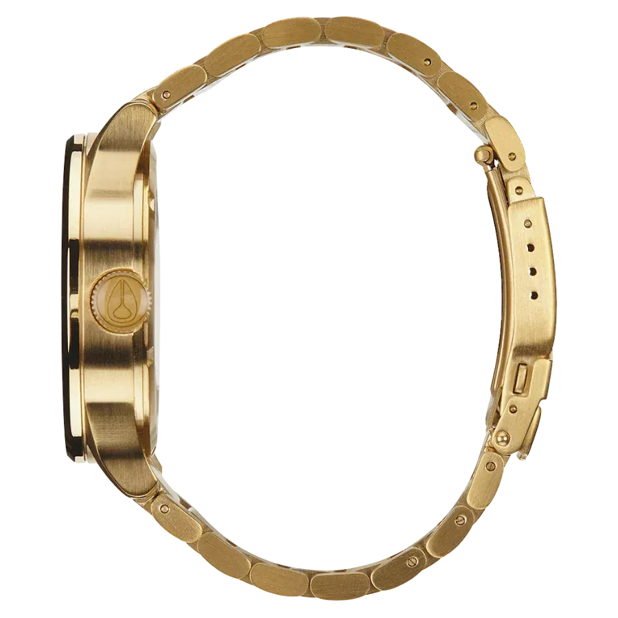 Nixon Sentry Black Dial Gold Steel Strap Watch for Men - A356-510