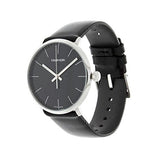 Calvin Klein High Noon Quartz Black Dial Black Leather Strap Watch for Men - K8M211C1