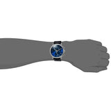 Calvin Klein Chronograph Blue Dial Black Leather Strap Watch for Men - K8Q371CN