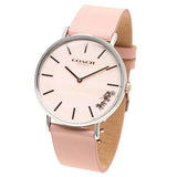 Coach Perry Mother of Pearl Pink Dial Pink Leather Strap Watch for Women - 14503244