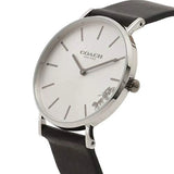 Coach Perry White Dial Black Leather Strap Watch for Women - 14503115