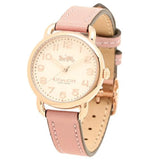 Coach Delancey Cream Dial Blush Pink Leather Strap Watch for Women - 14502750