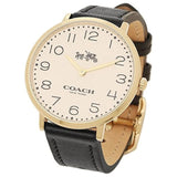 Coach Slim Easton White Dial Black Leather Strap Watch for Women - 14502683