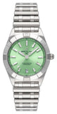 Breitling Chronomat 32 Diamonds Green Dial Silver Steel Strap Watch for Women - A77310101L1A1