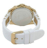 Guess Intrepid White Dial Two Tone Silicone Strap Watch For Women - W0325L6