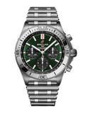 Breitling Chronomat B01 42 Green Dial Silver Steel Strap Watch for Men - AB0134101L1A1