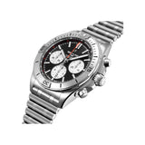 Breitling Chronomat B01 42mm Black Dial Silver Steel Strap Watch for Men - AB0134101B1A1