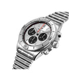 Breitling Chronomat B01 42mm Silver Dial Silver Steel Strap Watch for Men - AB0134101G1A1