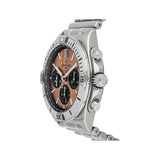 Breitling Chronomat B01 42 Brown Dial Silver Steel Strap Watch for Men - AB0134101K1A1