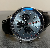 Breitling Navitimer B01 Chronograph 43 Blue Dial Black Leather Strap Watch for Men - AB0138241C1P1