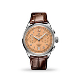 Breitling Premier B01 Chronograph 42 Beige Dial Brown Leather Strap Watch for Men - AB0145331K1P1