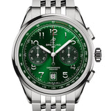 Breitling Premier B01 Chronograph 42 Green Dial Silver Steel Strap Watch for Men - AB0145371L1A1