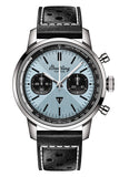 Breitling Top Time B01 Triumph Blue Dial Black Leather Strap Watch for Men - AB01764A1C1X1