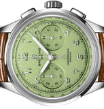 Breitling Premier B09 Chronograph 40 Green Dial Brown Leather Strap Watch for Men - AB0930D31L1P1