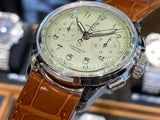 Breitling Premier B09 Chronograph 40 Green Dial Brown Leather Strap Watch for Men - AB0930D31L1P1