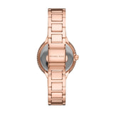 Michael Kors Taryn Quartz White Dial Rose Gold Steel Strap Watch For Women - MK4460