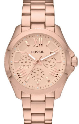 Fossil Cecile Rose Gold Dial Rose Gold Steel Strap Watch for Women - AM4511