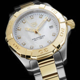 Tag Heuer Aquaracer Quartz Diamonds Mother of Pearl Dial Two Tone Steel Strap Watch for Men - WBD1422.BB0321