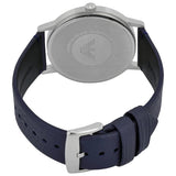 Emporio Armani Kappa Quartz Blue Dial Blue Leather Strap Watch For Women - AR11012