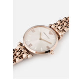 Emporio Armani T-Bar Gianni Rose Gold Dial Rose Gold Steel Strap Watch For Women - AR11059