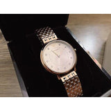 Emporio Armani Dress Quartz Rose Gold Dial Rose Gold Steel Strap Watch For Women - AR11062