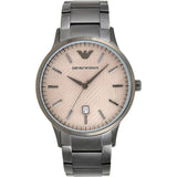 Emporio Armani Renato Quartz Grey Dial Grey Steel Strap Watch For Men - AR11120