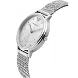 Emporio Armani Kappa Silver Dial Silver Mesh Bracelet Watch For Women - AR11128